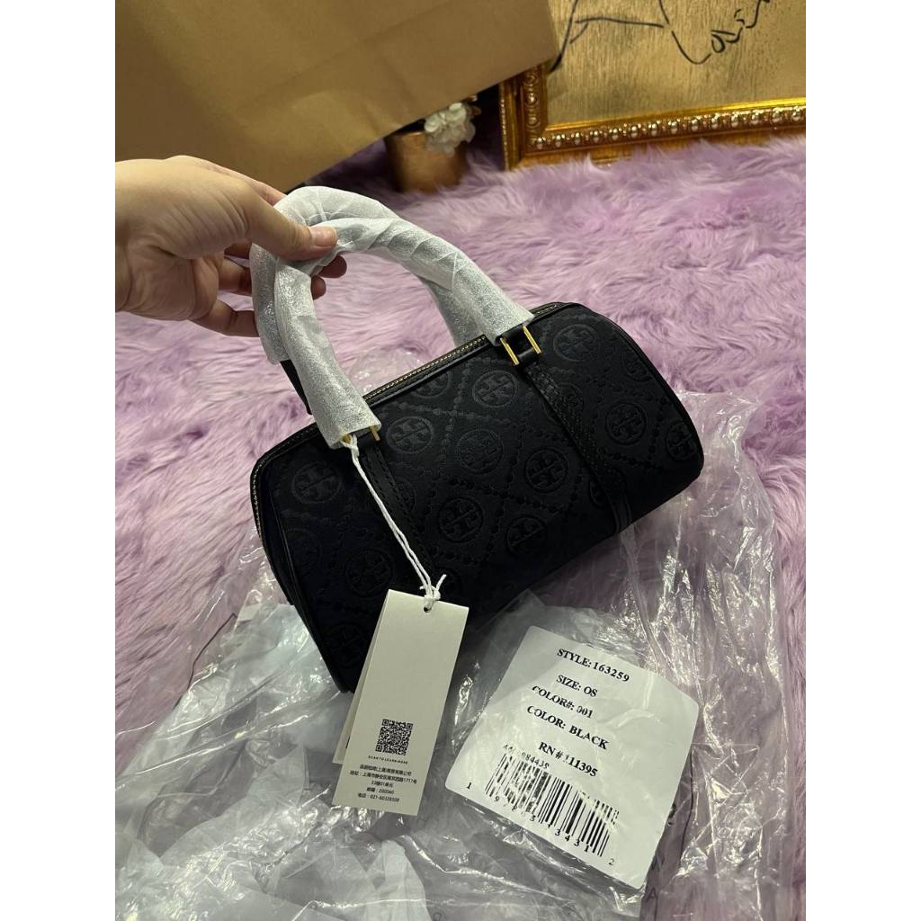 ORIG & IMPORTED TB T Monogram Mini Barrel Black Small Bag