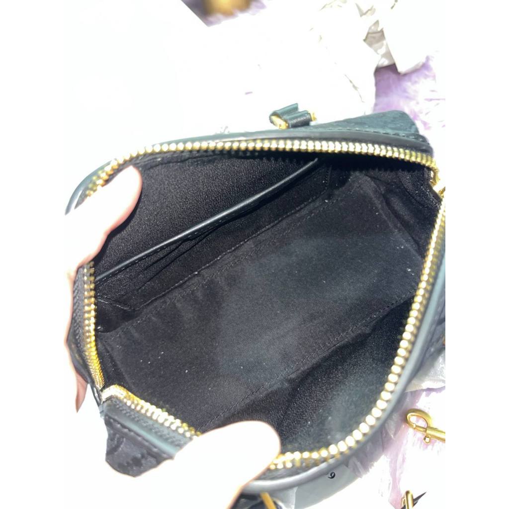 ORIG & IMPORTED TB T Monogram Mini Barrel Black Small Bag