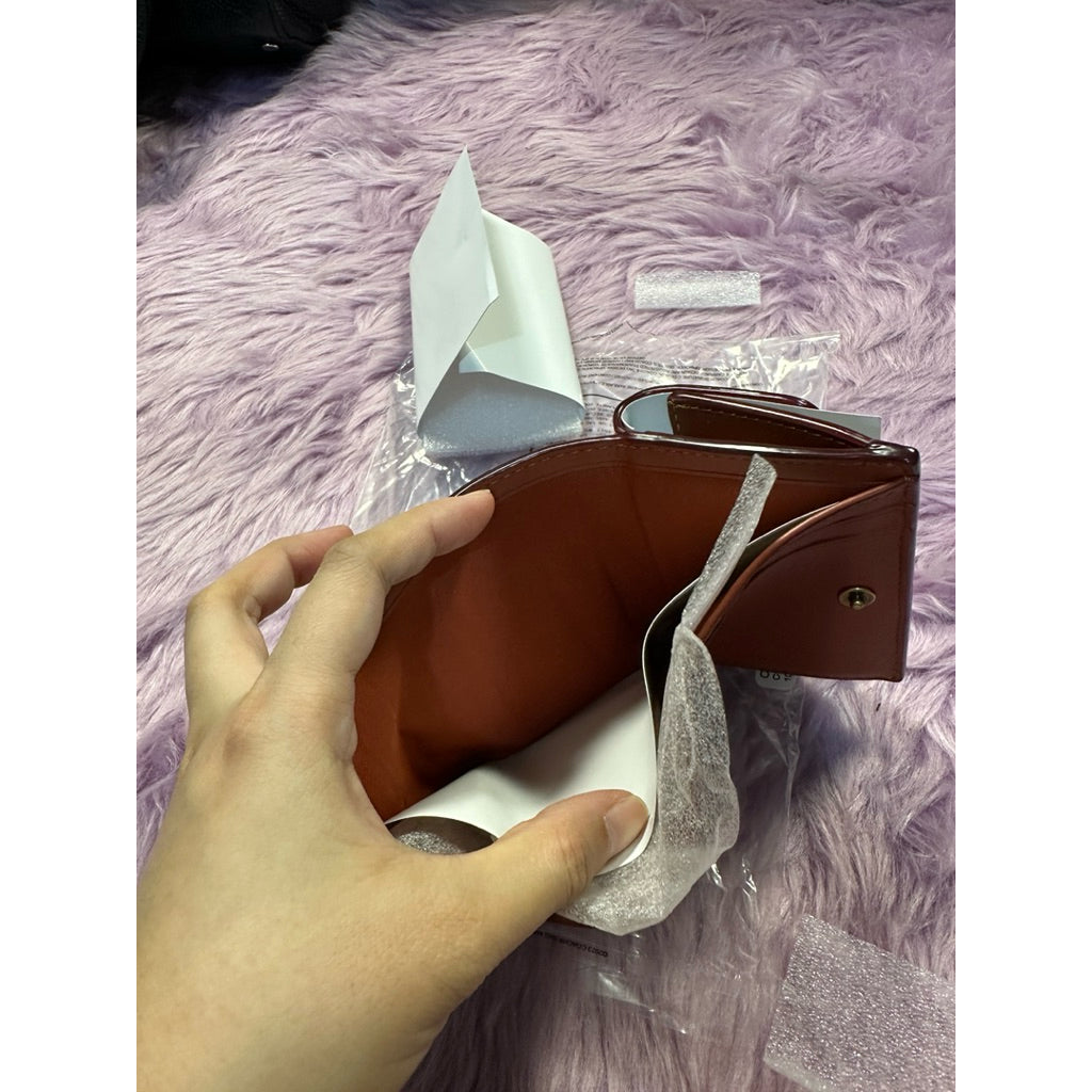 AUTHENTIC/ORIGINAL CCH Essential Mini Trifold Wallet In Signature Canvas Brown