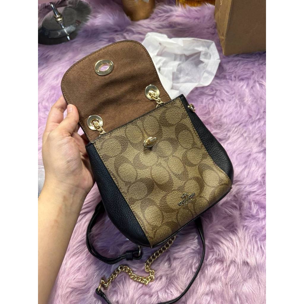ORIG Preloved CCH Convertible Mini Backpack Khaki/Black Bag