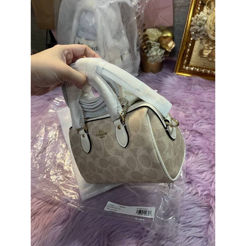 ORIG & IMPORTED CCH Mini Rowan Crossbody Bag In Signature Canvas White/Sand