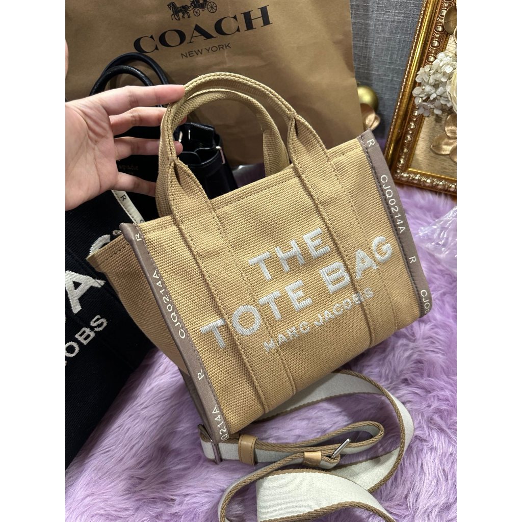 ORIG Preloved MJ The Jacquard Small Tote Bag Camel Brown