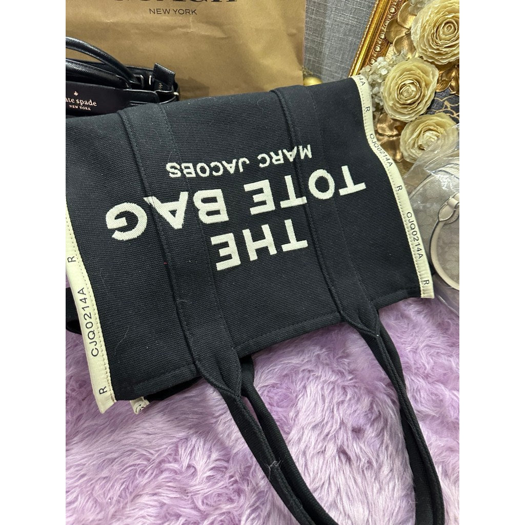 ORIG Preloved MJ The Jacquard Large Tote Bag Black
