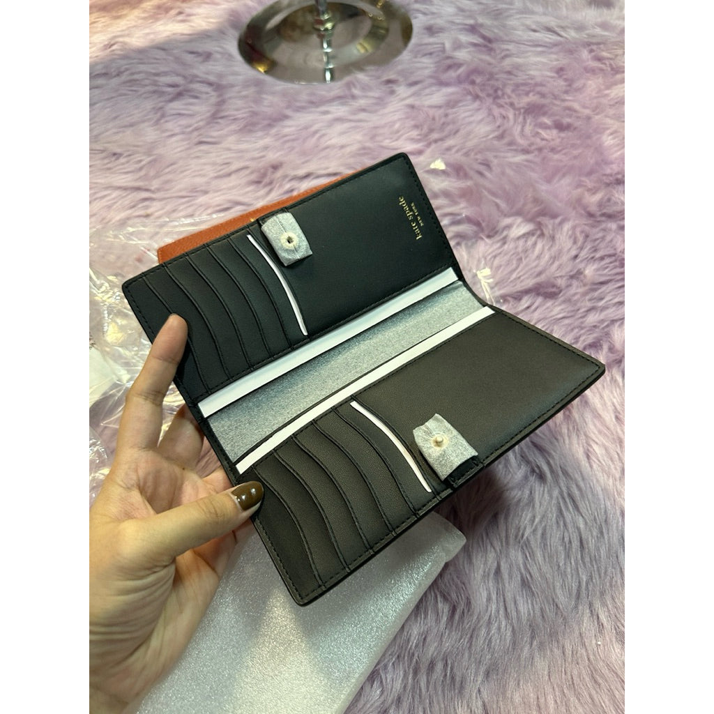 ORIG & IMPORTED KS Taylor Slim Bifold Black Brown Long Wallet