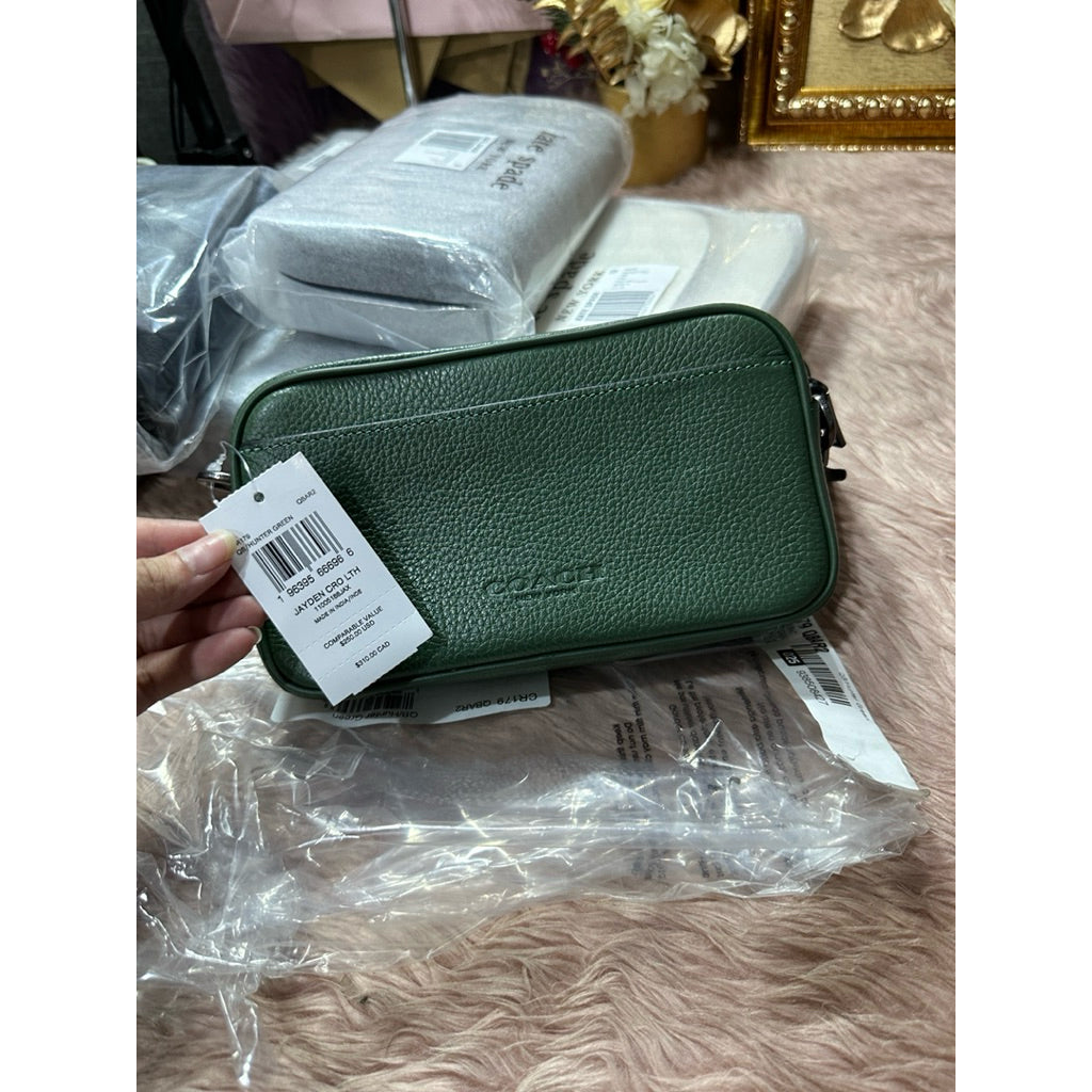 AUTHENTIC/ORIGINAL CCH Jayden Crossbody Men Small Bag Brown Green
