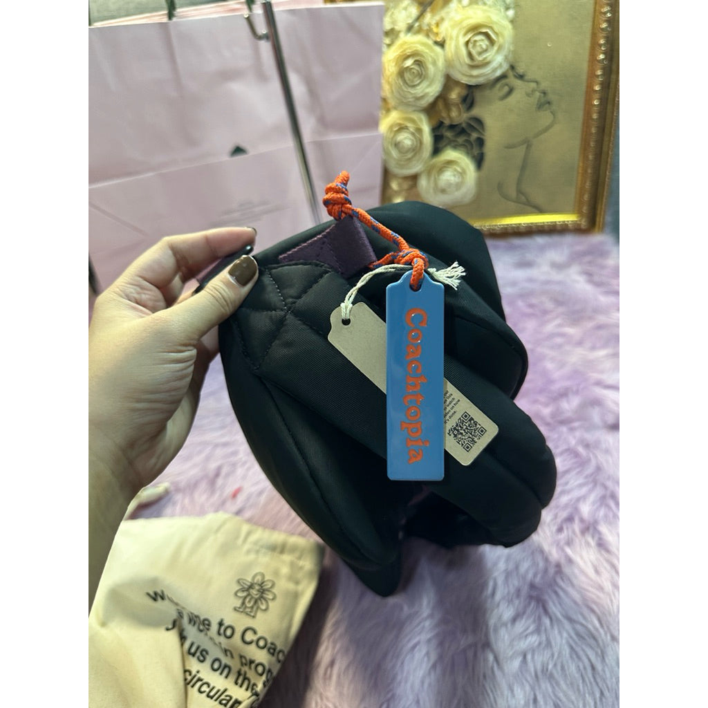 AUTHENTIC/ORIGINAL CCH Retail Coachtopia Loop Puffy Wavy Dinky Bag Black