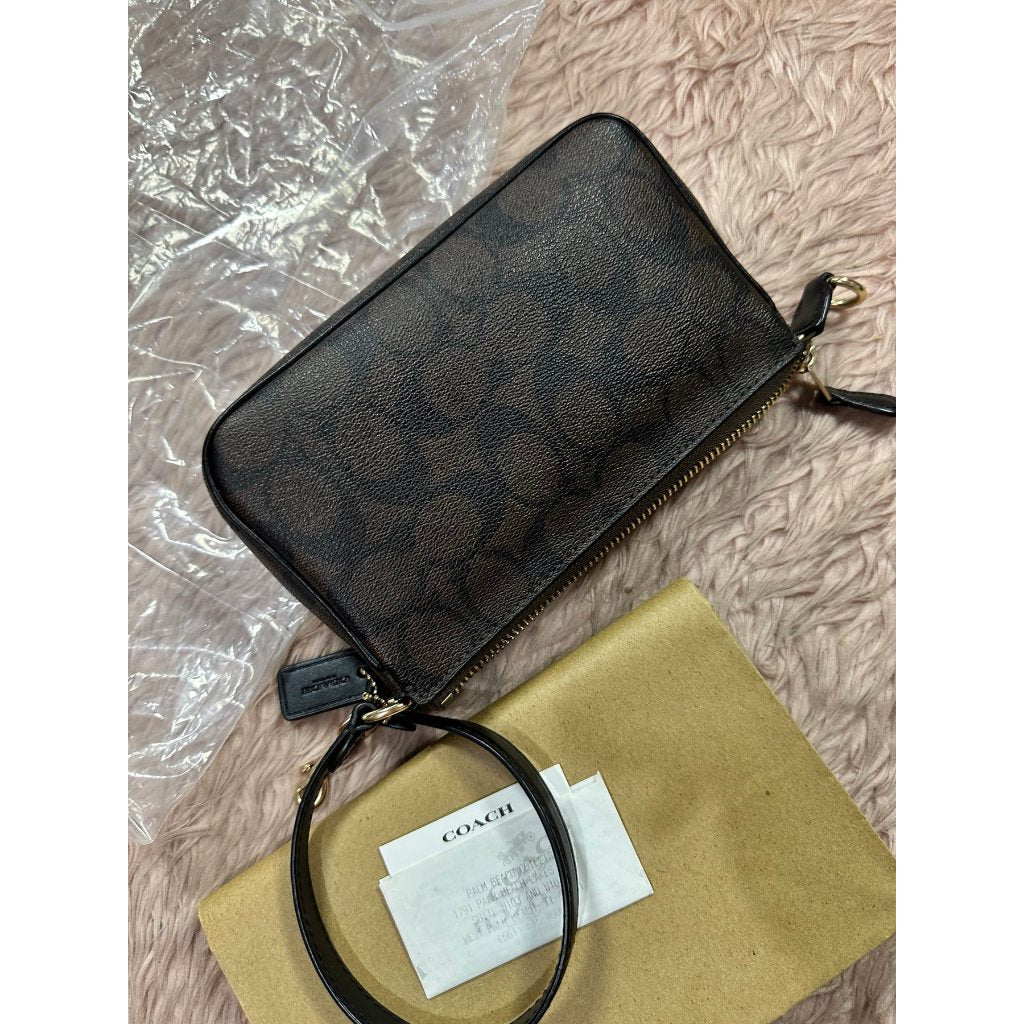 ORIG Preloved CCH Nolita 19 In Signature Canvas Brown Small Bag