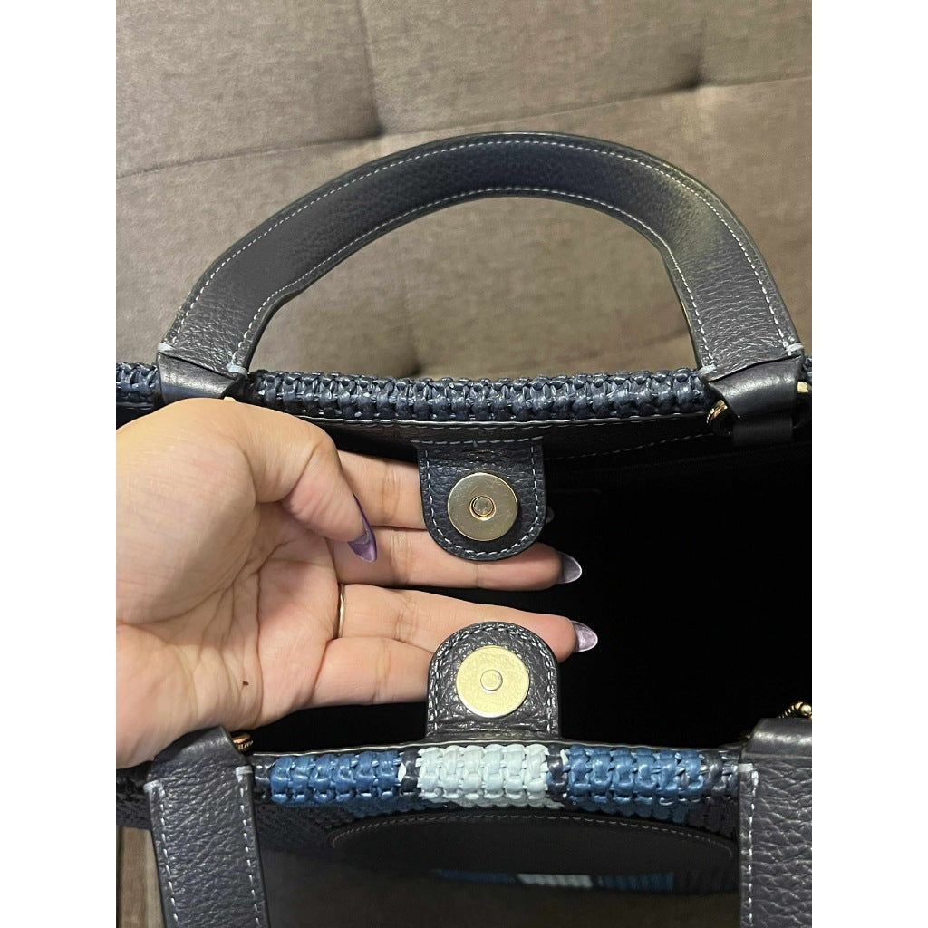 ORIG Preloved CCH Dempsey Tote Large Blue Bag 40 With CCH Patch