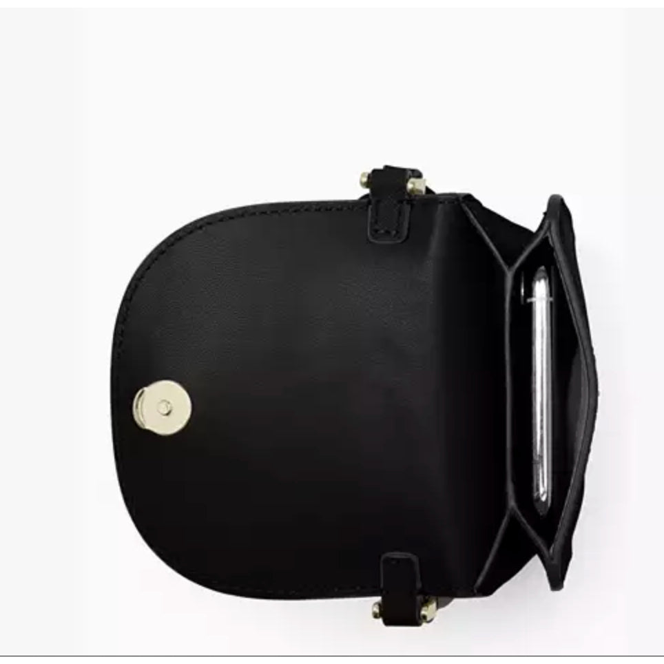 ORIG Preloved KS Cameron North South Flap Phone Crossbody Small Black Bag