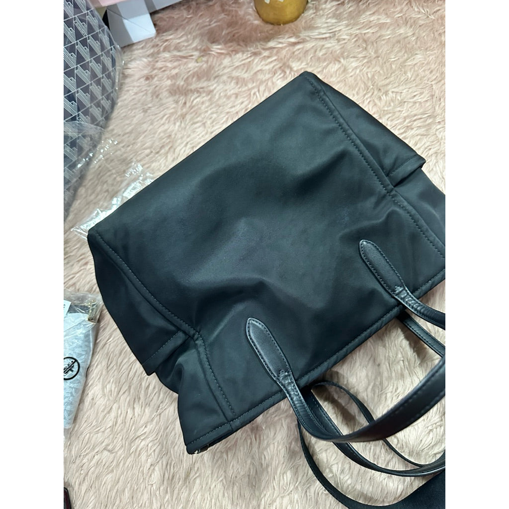 ORIG Preloved KS Chelsea Medium Satchel Nylon Bag - Black