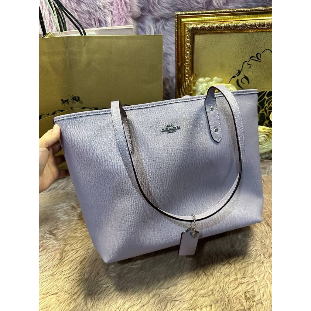 ORIG & IMPORTED CCH City Zip Top Tote Lilac Purple Large Bag