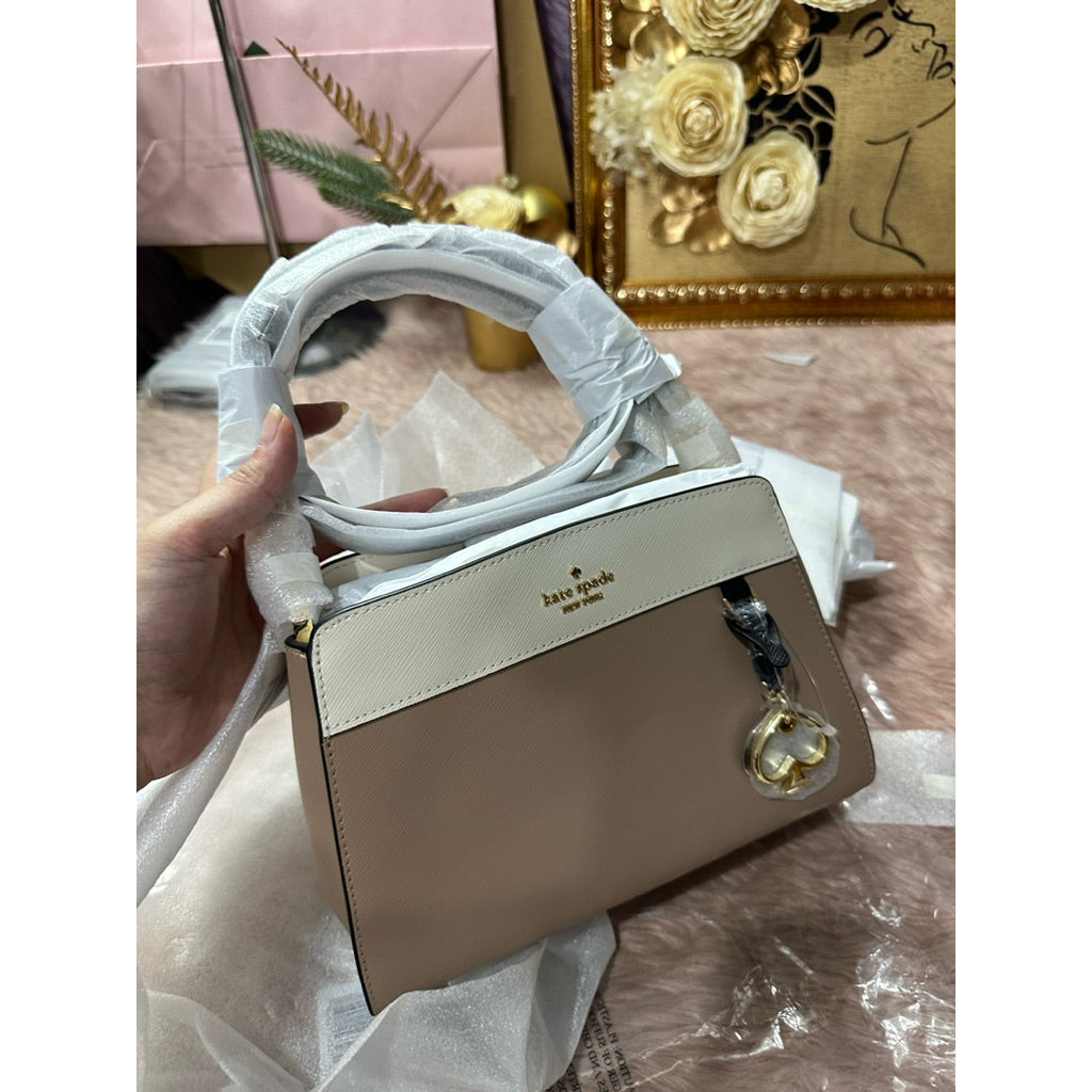 AUTHENTIC/ORIGINAL KS Madison Small Top Handle Satchel Taupe Bag