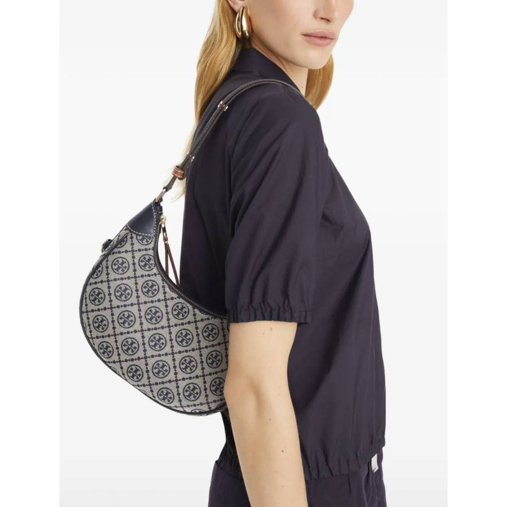 ORIG & IMPORTED TB T Monogram Crescent shoulder bag Blue