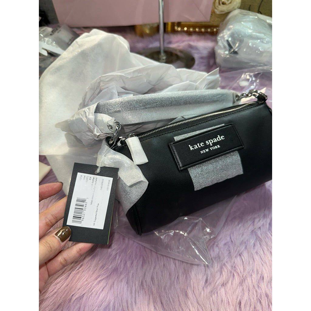 ORIG & IMPORTED KS Label Pochette Small Shoulder Black Bag
