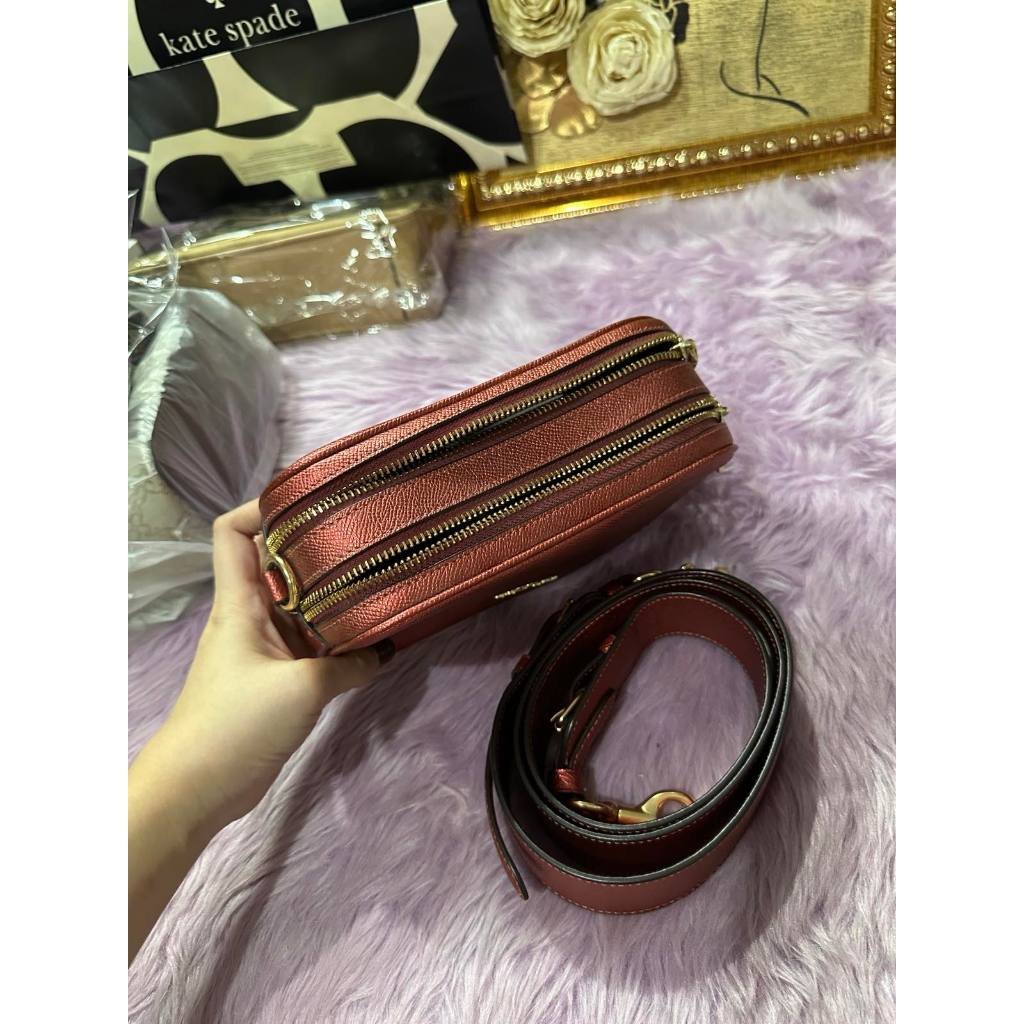 ORIG Preloved CCH Jes Crossbody 20 Small Metallic Red Bag
