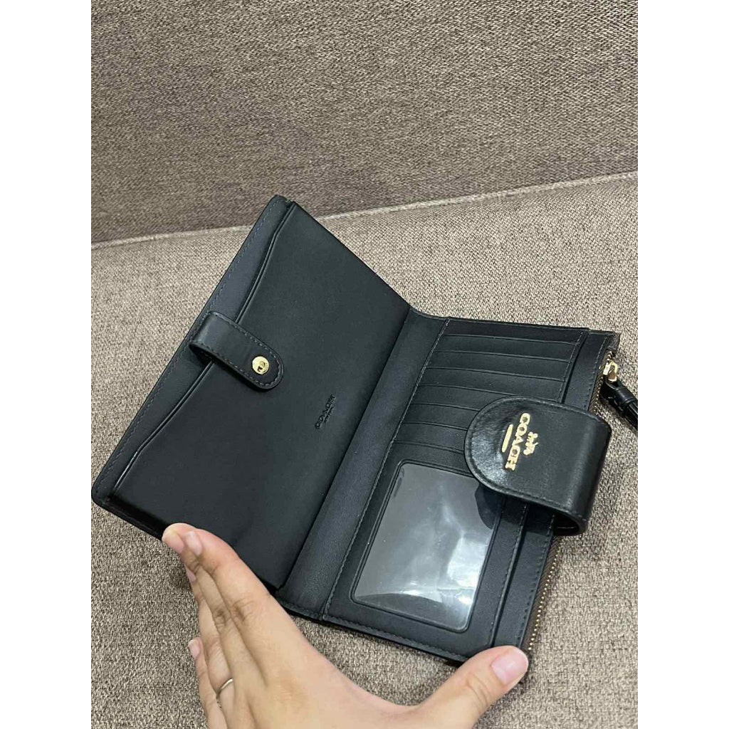 ORIG Preloved CCH Phone Long Wallet In Signature Canvas Brown