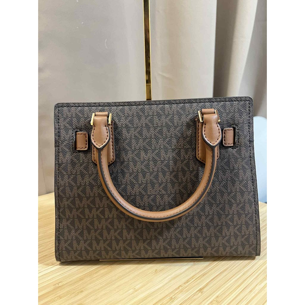 ORIG & IMPORTED MK Hamilton Small Logo Satchel Brown Bag