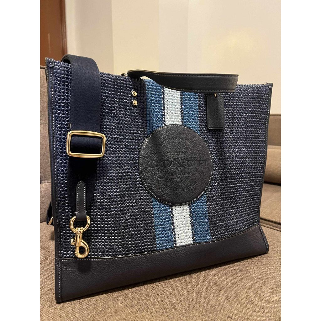 ORIG Preloved CCH Dempsey Tote Large Blue Bag 40 With CCH Patch
