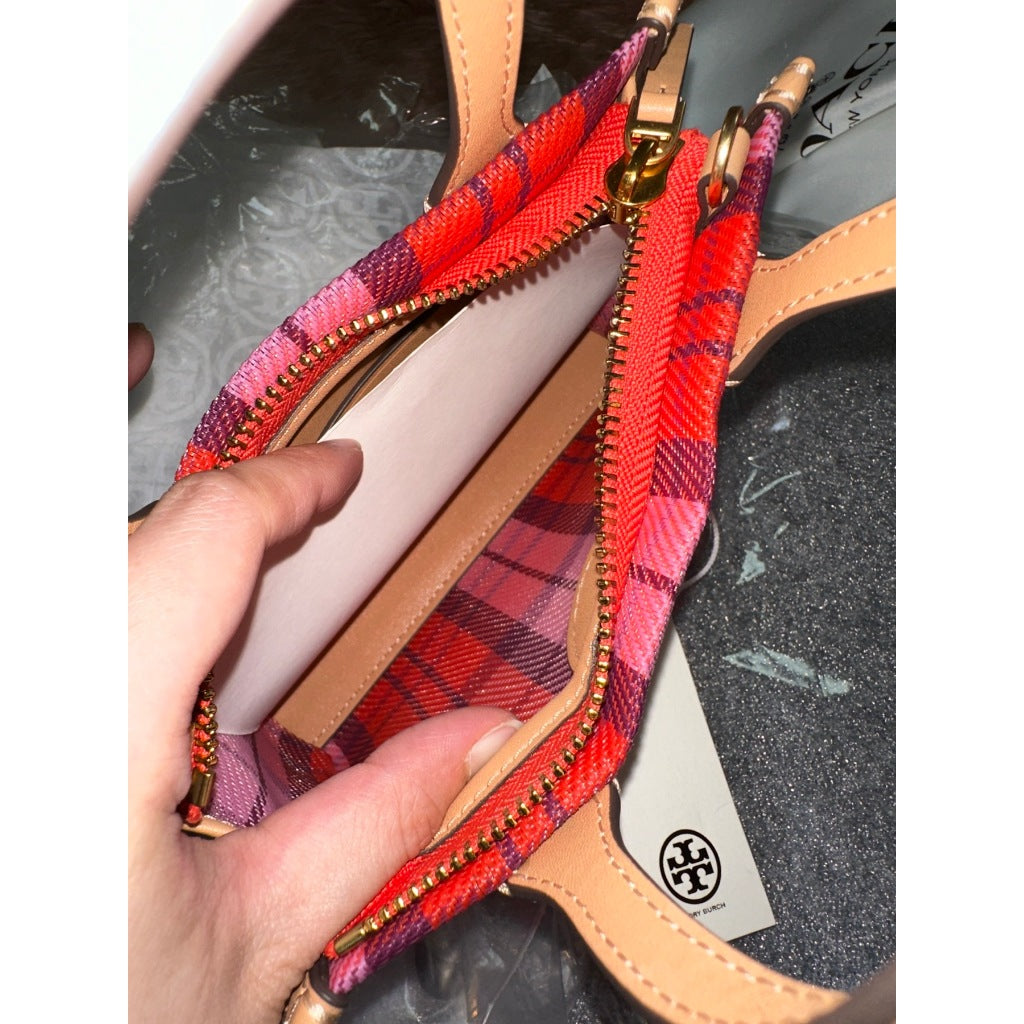 ORIG Preloved TBurch Nylon Mesh Mini Tote Pink Bag