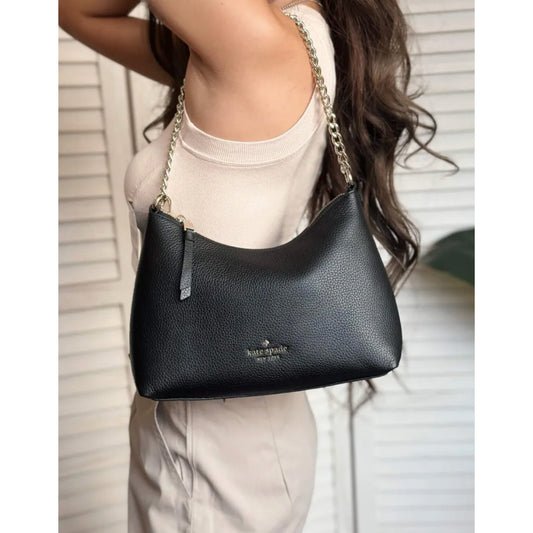 SALE! ORIG & IMPORTED KS Zippy Convertible Crossbody Bag with Chain Shoulder Bag BLACK