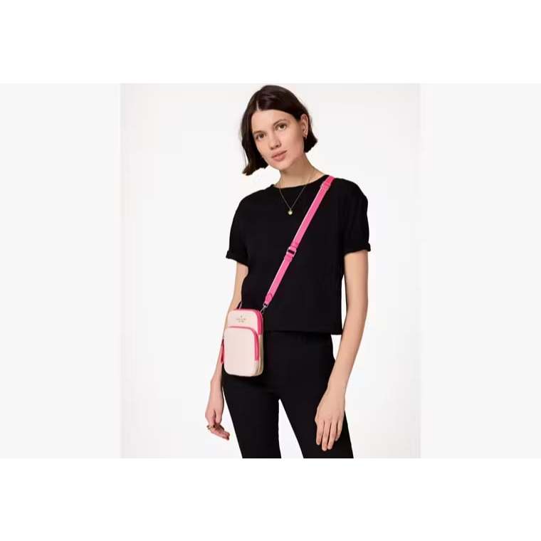 AUTHENTIC/ORIGINAL KS Chelsea Nylon Phone Crossbody Pink Small Bag