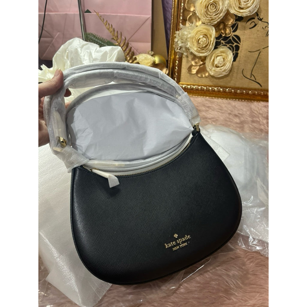 AUTHENTIC/ORIGINAL KS Paige Convertible Shoulder Crossbody Small Black Bag