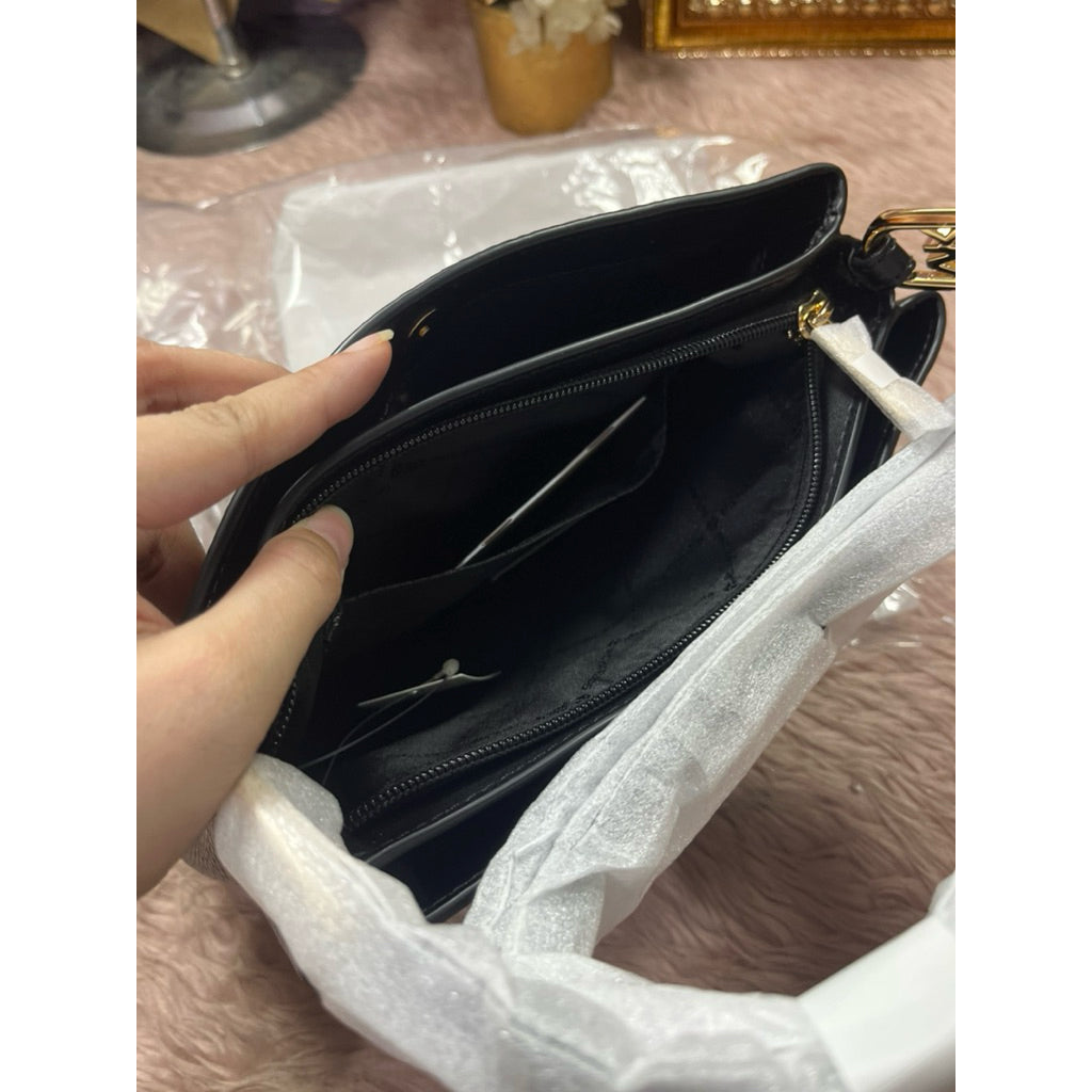 ORIG & IMPORTED MK Trisha Medium Logo Crossbody Bag Double Zip Brown Pink White Black Bag
