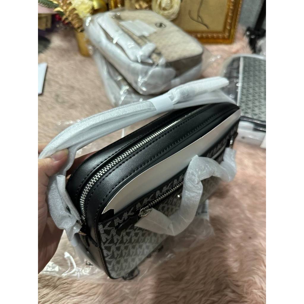 ORIG & IMPORTED MK Jet Set Ombre Chain Crossbody Body Bag Black/Brown