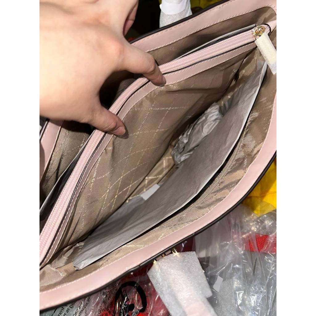 ORIG & IMPORTED MK Voyager Large Signature Logo Tote Bag Pink