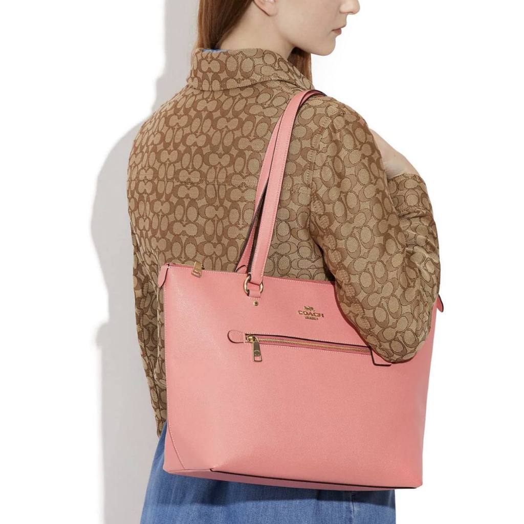 ORIG Preloved CCH Crossgrain Leather Gallery Tote Pink Fuchsia Bag