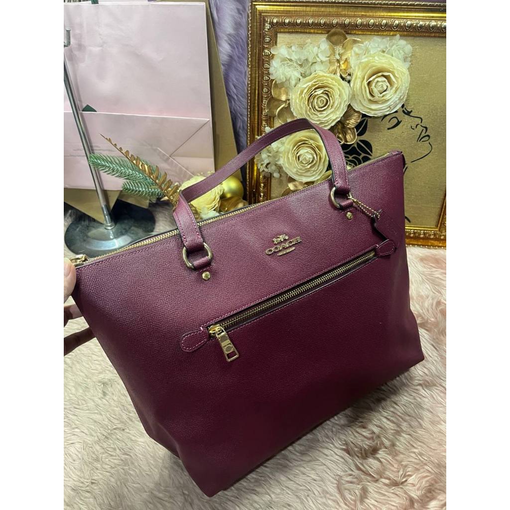 ORIG Preloved CCH Crossgrain Leather Gallery Tote Pink Fuchsia Bag
