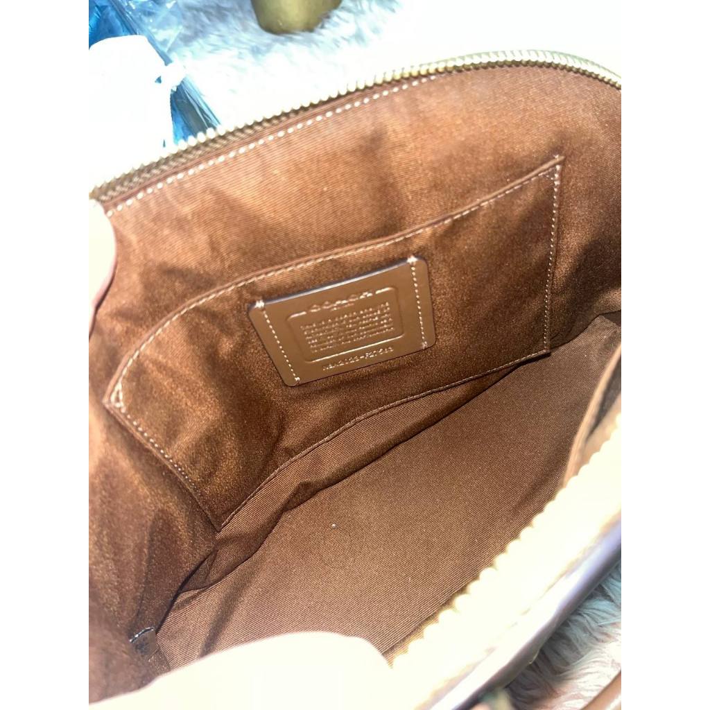 ORIG Preloved CCH Mini Sierra Satchel Signature Khaki Saddle Brown Bag