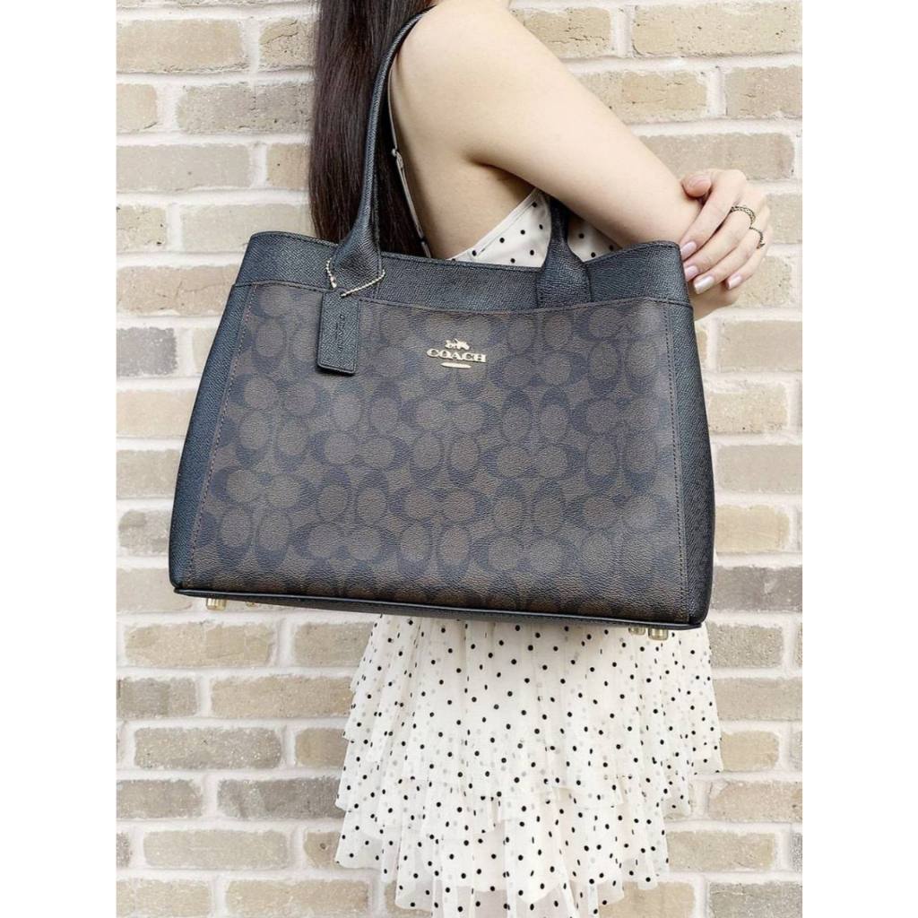 ORIG Preloved RARE CCH Casey Large Brown Tote In Signature Canvas