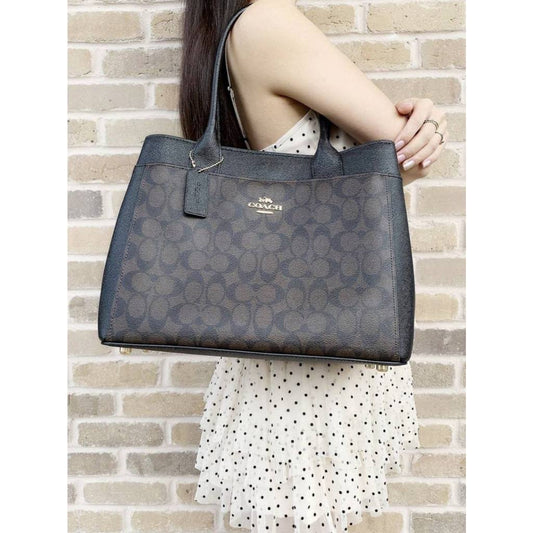 ORIG Preloved RARE CCH Casey Large Brown Tote In Signature Canvas