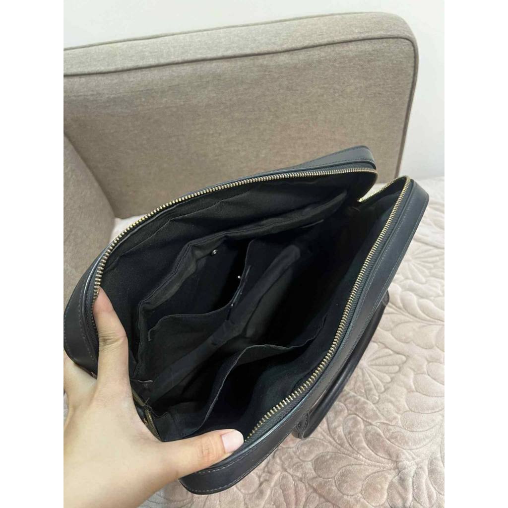 ORIG Preloved CCH Laptop Brown Bag In Signature Canvas