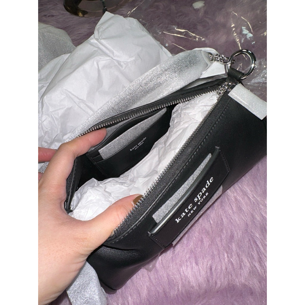 ORIG & IMPORTED KS Label Pochette Small Shoulder Black Bag