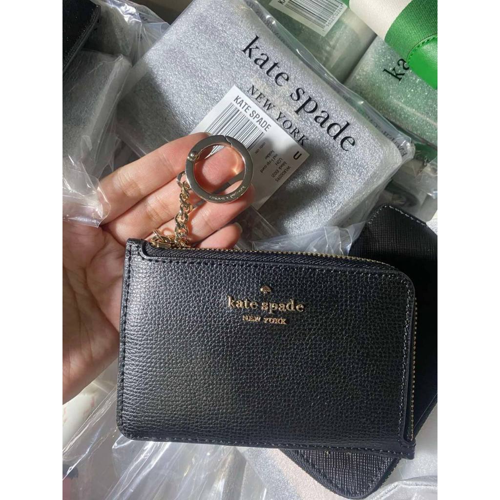 ORIG & IMPORTED KS Darcy Medium L Zip Card Holder Black Wallet
