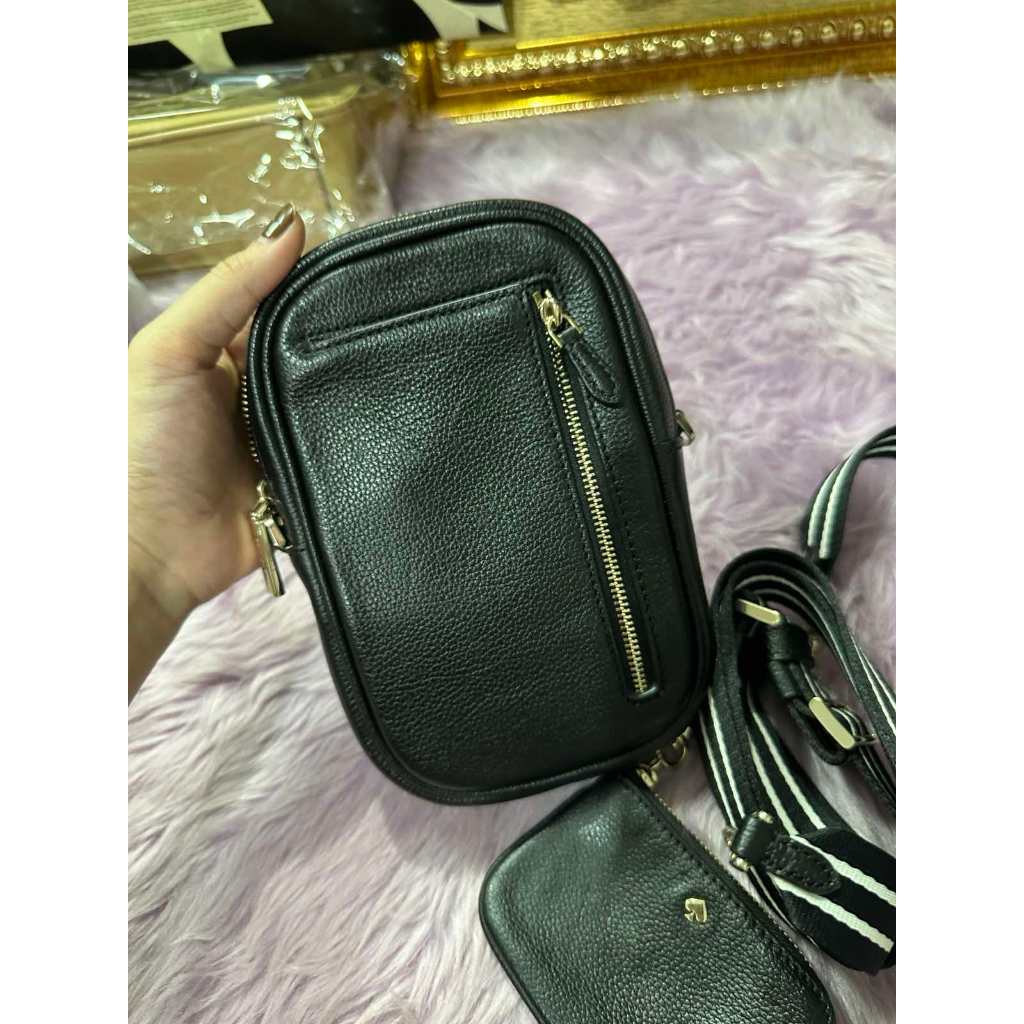 ORIG Preloved KS Rosie North South Phone Black Bag with Wallet