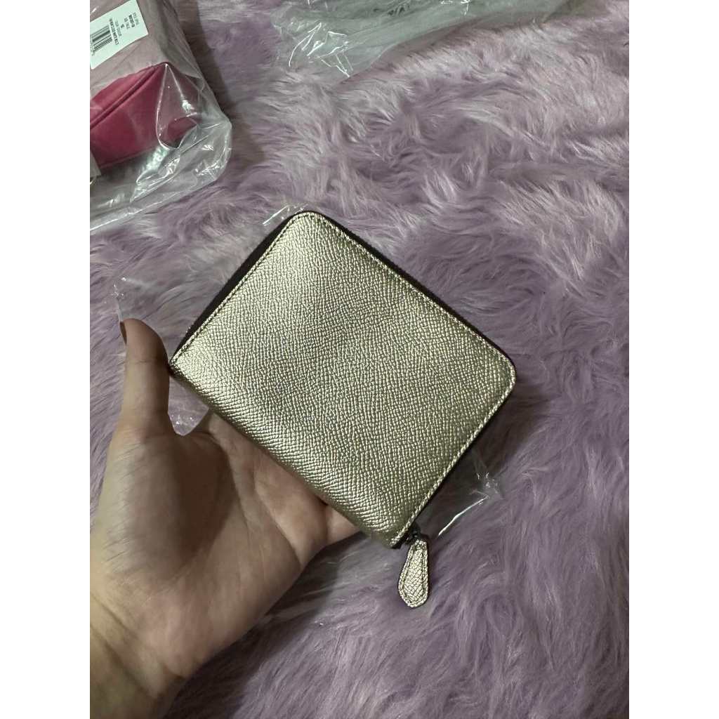 ORIG & IMPORTED WITH FLAW CCH Small Zip Around Wallet Brown Bronze