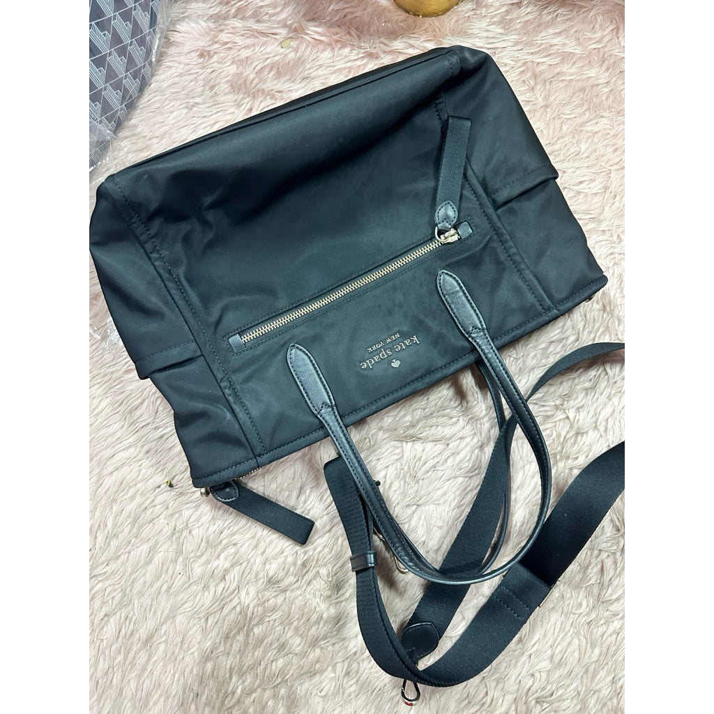 ORIG Preloved KS Chelsea Medium Satchel Nylon Bag - Black