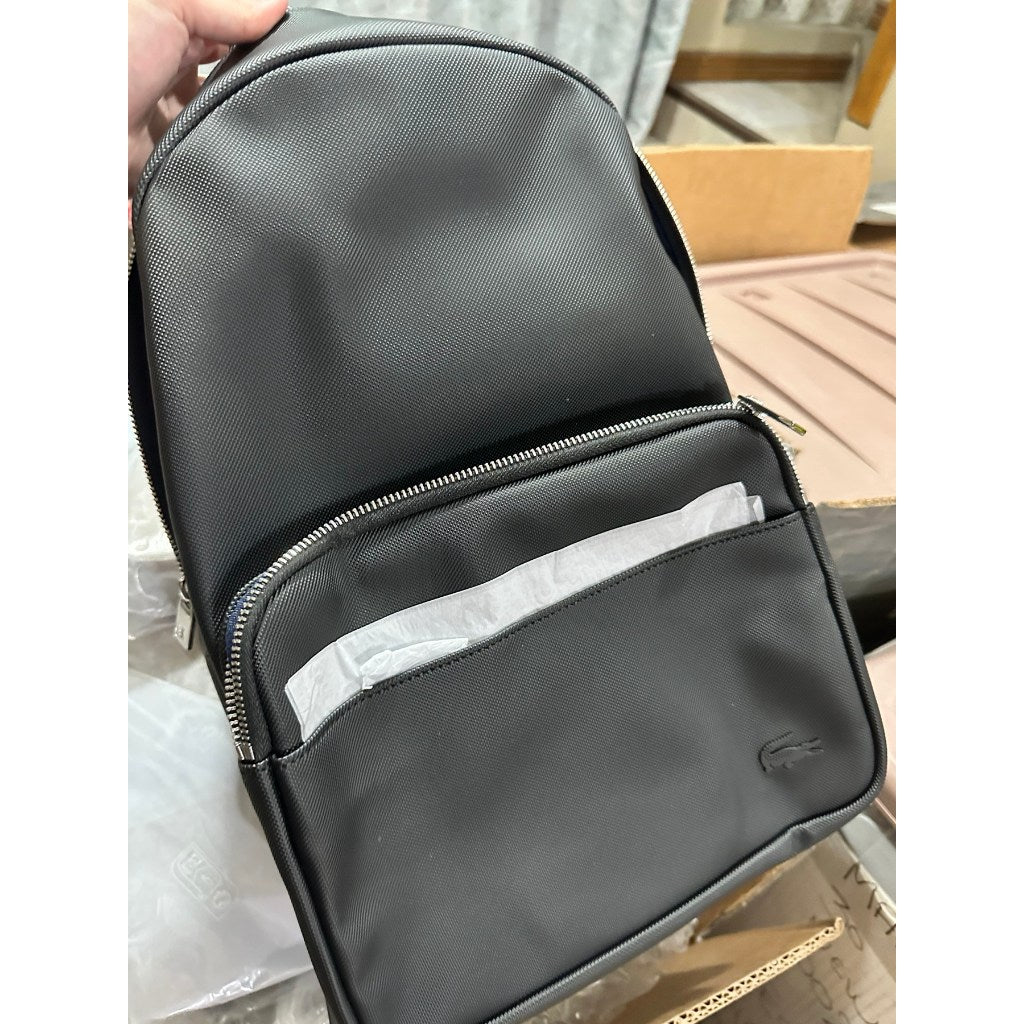 ORIG & IMPORTED LCT Men's Petit Piqué Large Black Brown Backpack Bag