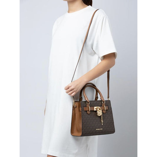 ORIG & IMPORTED MK Hamilton Small Logo Satchel Brown Bag