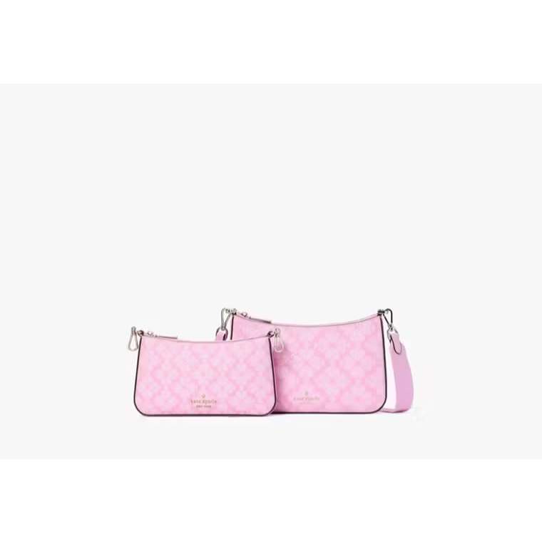 AUTHENTIC/ORIGINAL KS Spade Flower Small Dual Crossbody Bag Pink