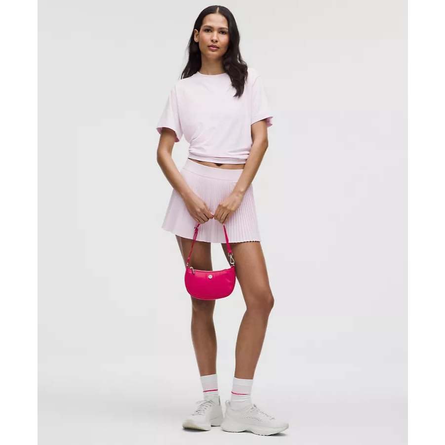 AUTHENTIC/ORIGINAL Lululemon City Essentials Mini Shoulder Bag 1L Pink Gray