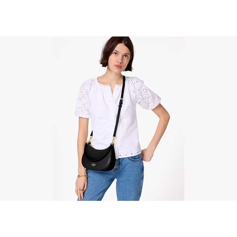 AUTHENTIC/ORIGINAL KS Paige Convertible Shoulder Crossbody Small Black Bag