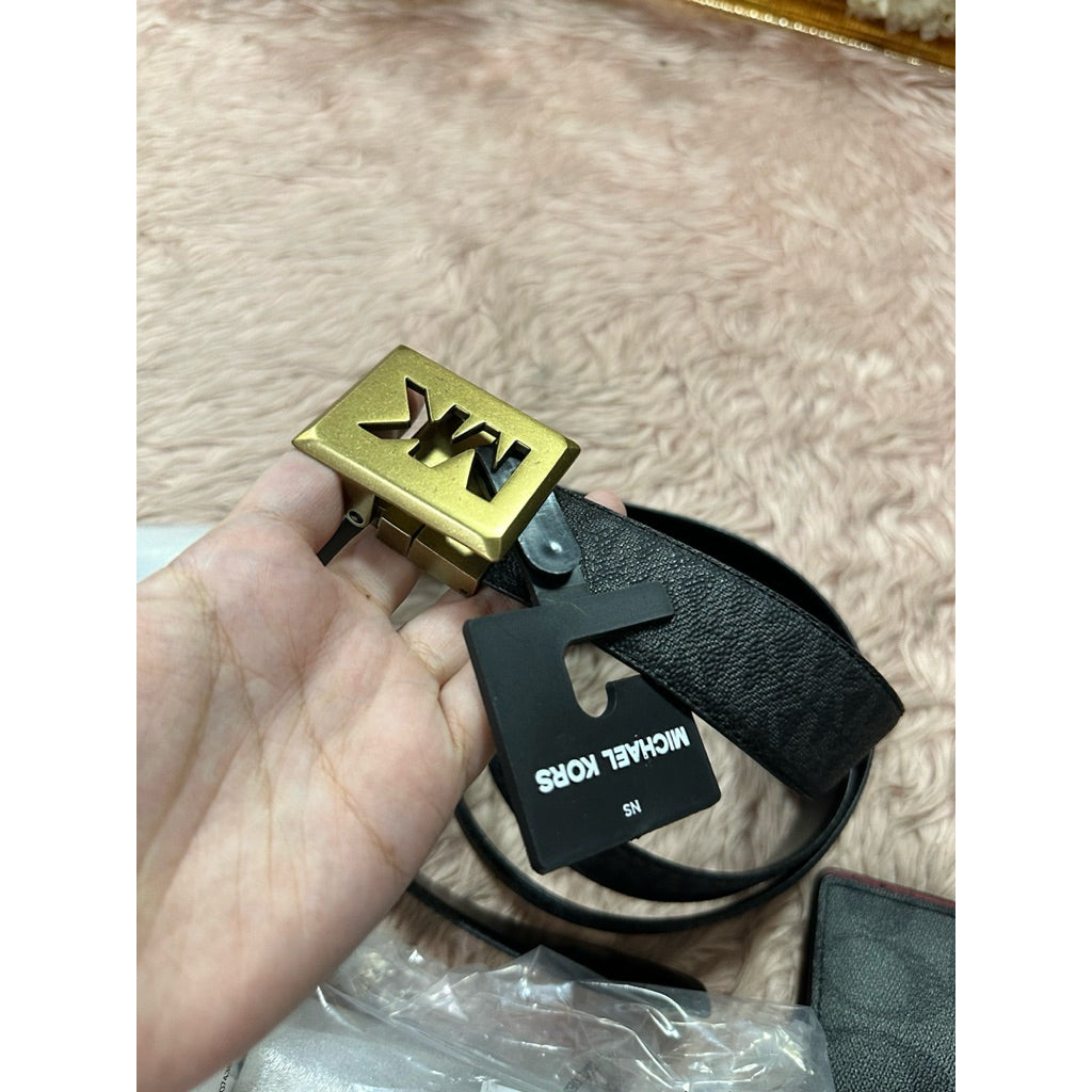 SALE! ORIG & IMPORTED MK Men's Monogram Logo Belt 34mm Cut to Size