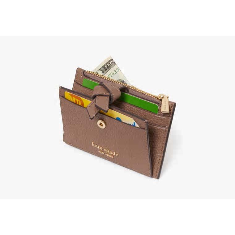 ORIG & IMPORTED KS Knott Zip Card Holder Small Wallet Black Brown
