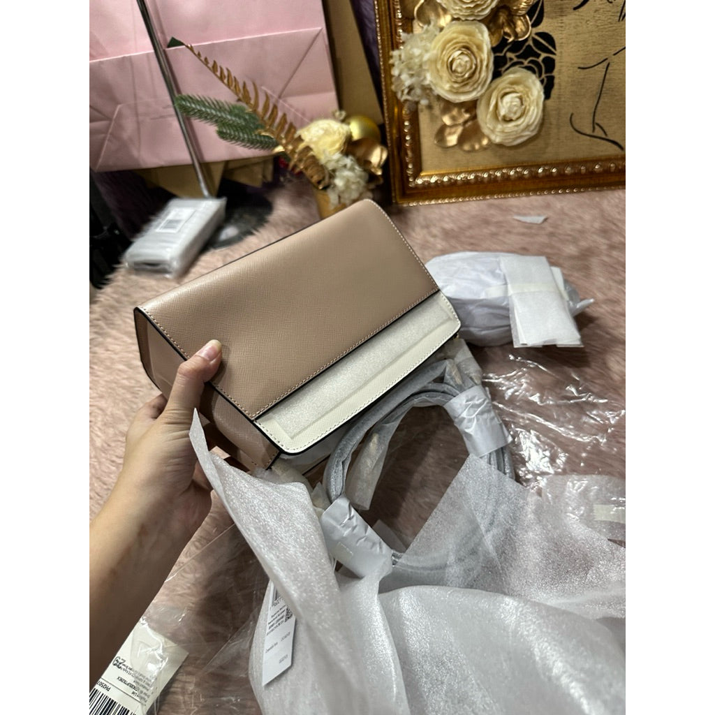 AUTHENTIC/ORIGINAL KS Madison Small Top Handle Satchel Taupe Bag