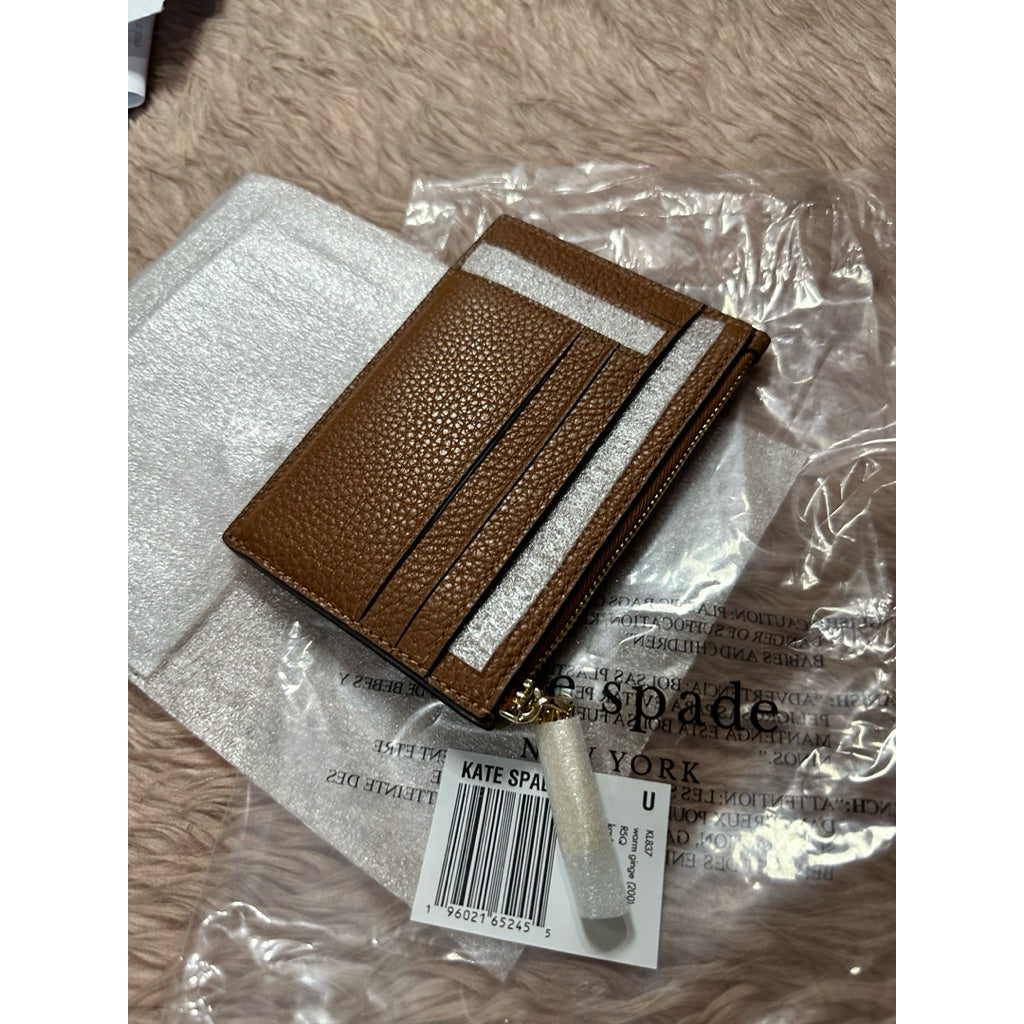AUTHENTIC/ORIGINAL KS Kayla Large Slim Cardholder Wallet Brown/Black
