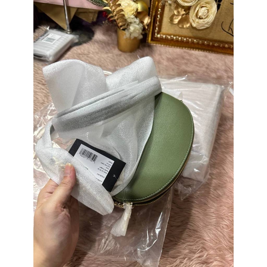 ORIG & IMPORTED KS Morgan Double-zip Dome Crossbody Small Bag Green
